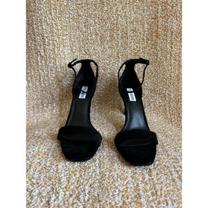 Steve Madden Black Faux Suede Heels
